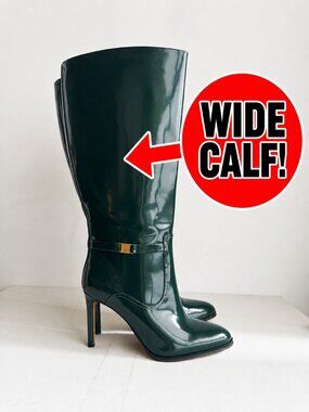 Vince Camuto Skylie2 Knee High Boot Emerald Green 10 Wide Calf